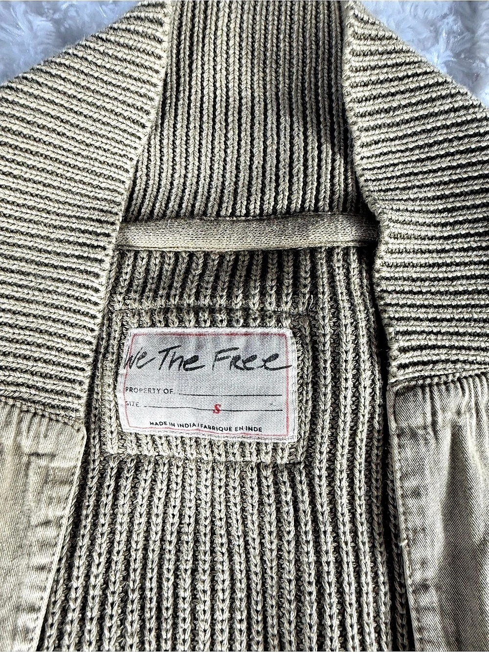 Free People olive green ribbed knit cardigan in a S #freepeople #knitwear